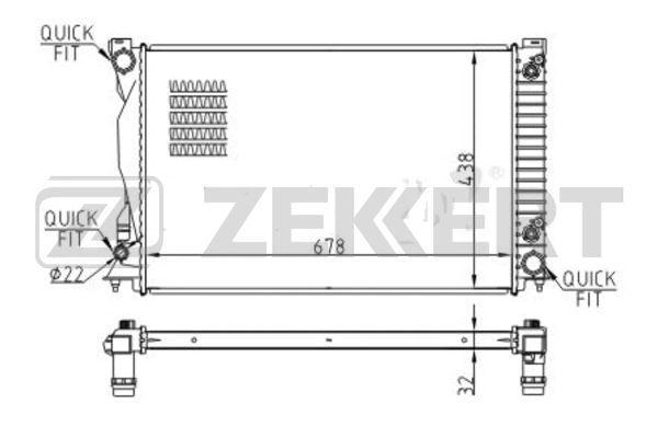Радиатор ZEKKERT MK1553 Audi A6 III 04-
