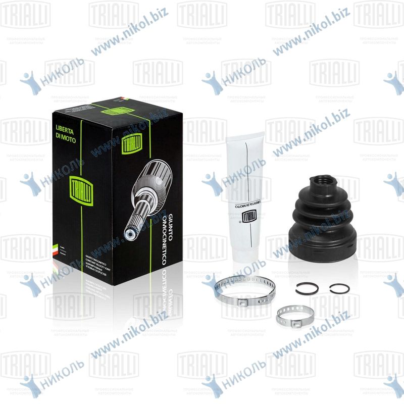 Пыльник шруса VW Polo Sedan (10-) внутренний (смазка+2 хомута+кольцо) Trialli 6QD498201