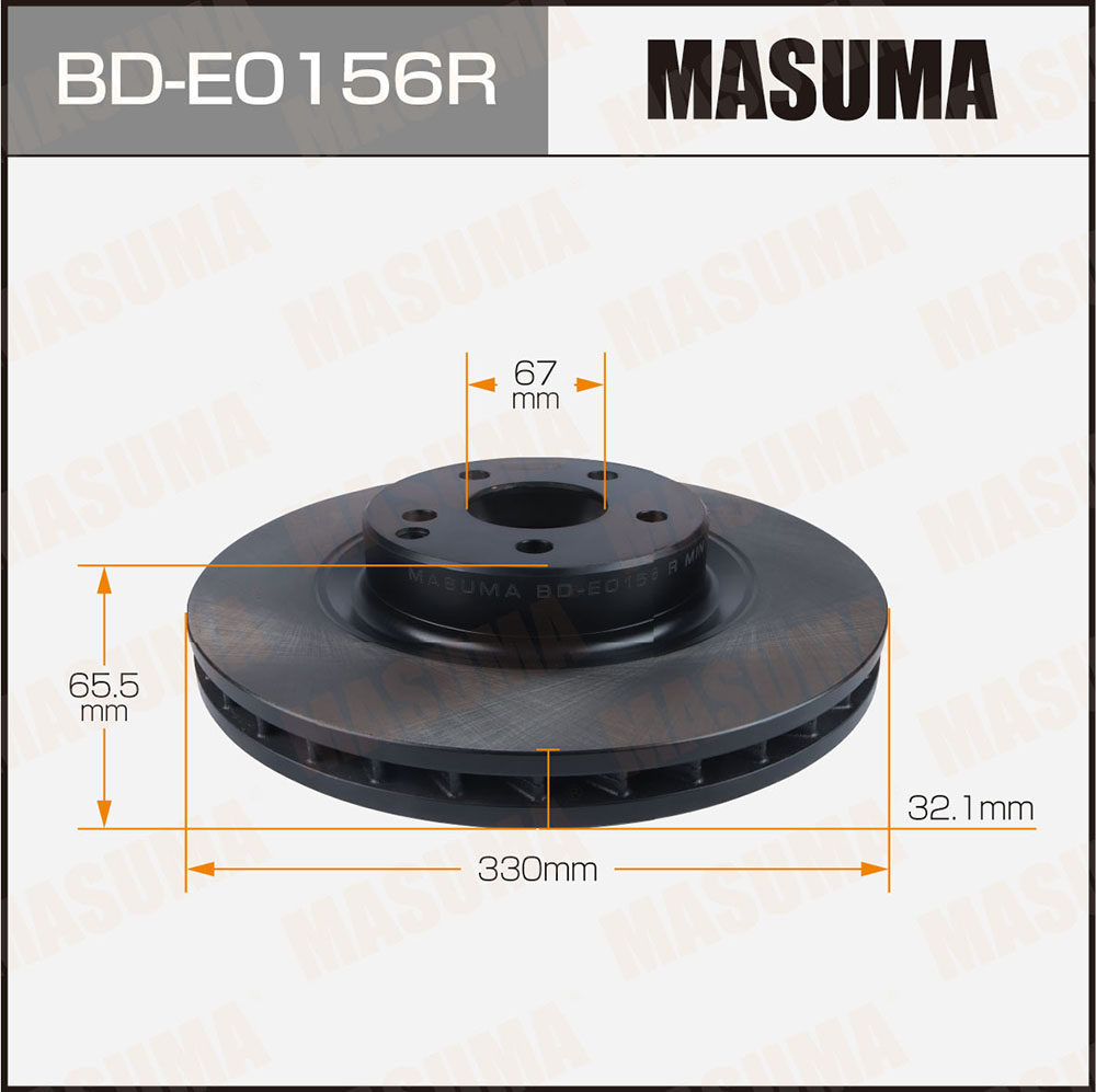 Диск тормозной Mercedes E (W211) 02-15 RH передний Masuma