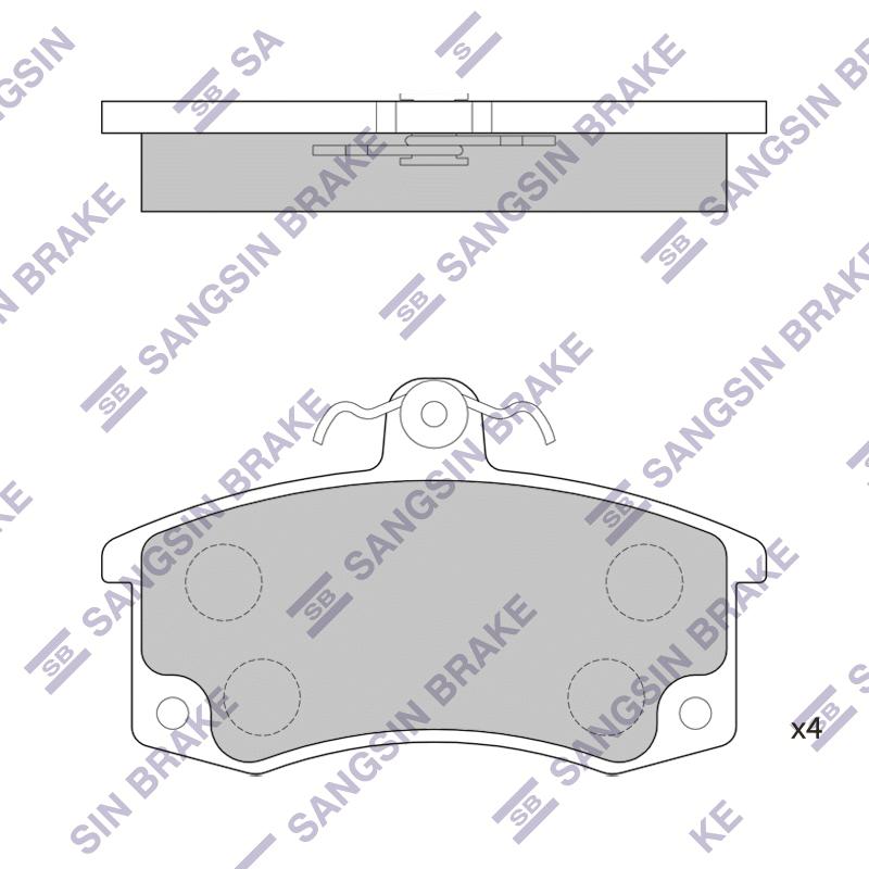 Колодки тормозные для а/м ВАЗ 2110 с датчиками SANGSIN BRAKE