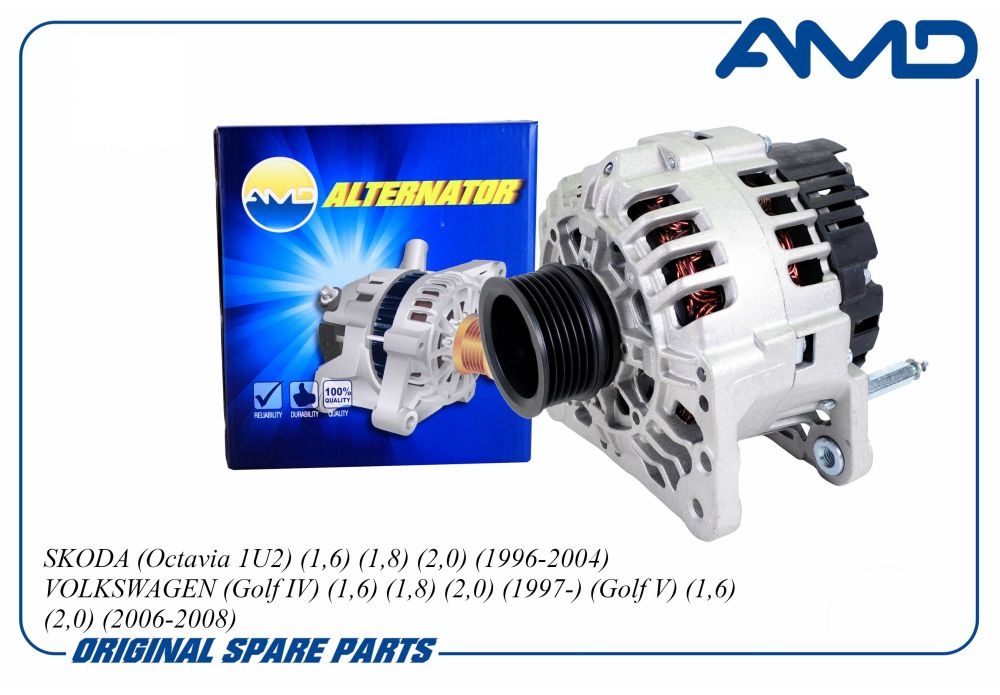 Генератор VAG Octavia I 00-, Golf IV 00- 1.6i 70A \ AMD AMD.EL583