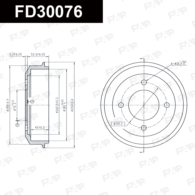 Барабан тормозной HYUNDAI Accent 1.3L 1994.07-1999.08 Антикоррозийное покрытие GEOMET® FAP