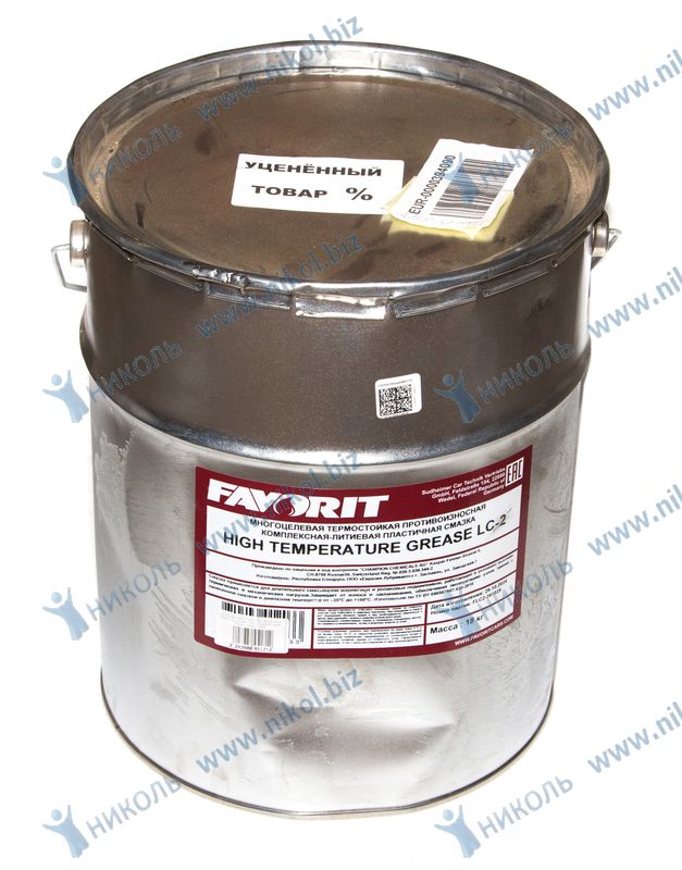 Смазка литиевая Favorit High Temperature Grease LC-2 в/темп (18кг) УЦЕНКА! Замят бачок