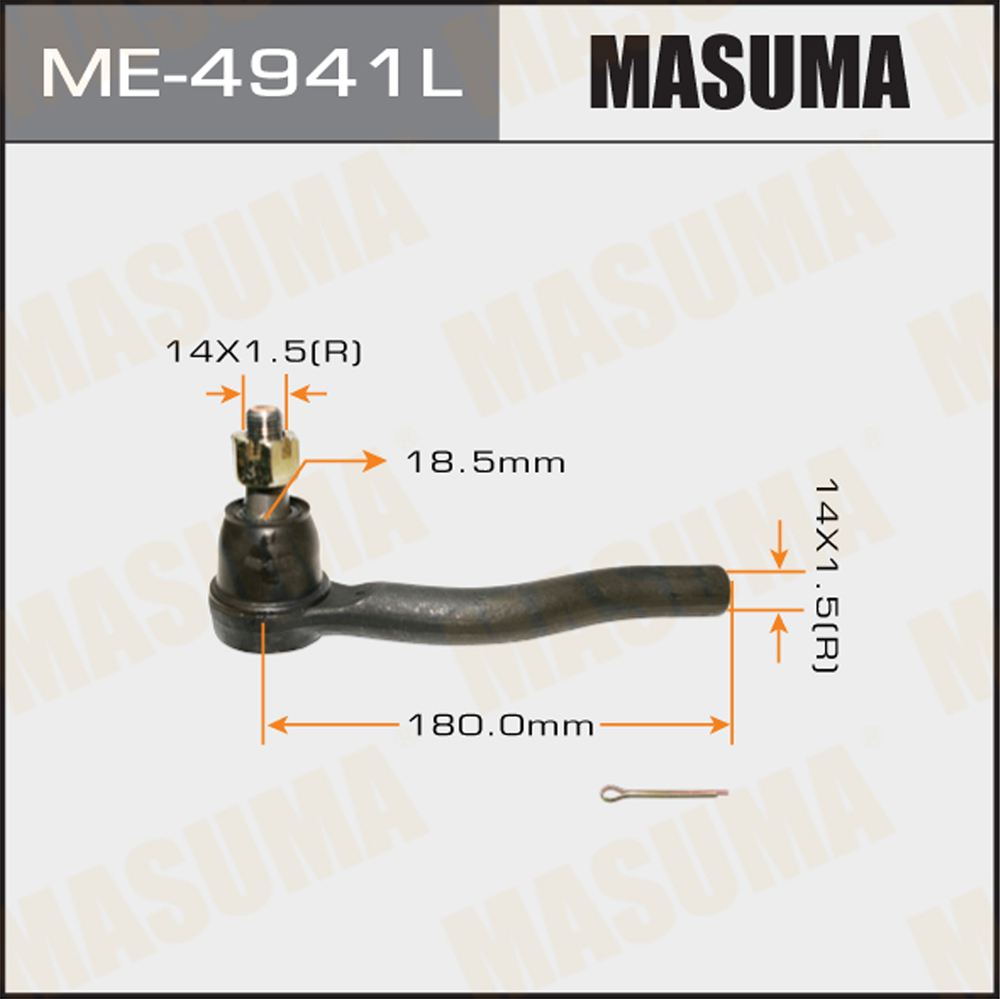 Наконечник рулевой Nissan Teana (J31) 03-08 MASUMA левый