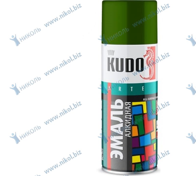 Краска аэроз зеленая листва KUDO (520мл)