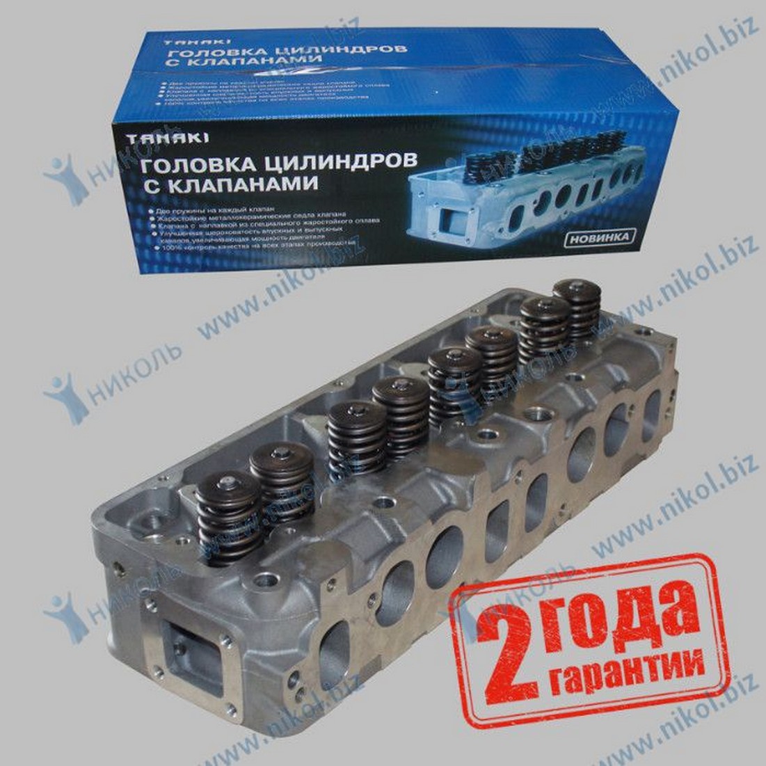 Головка блока Г-3302 УМЗ-4215 (92 бенз) с клапанами в сб TANAKI