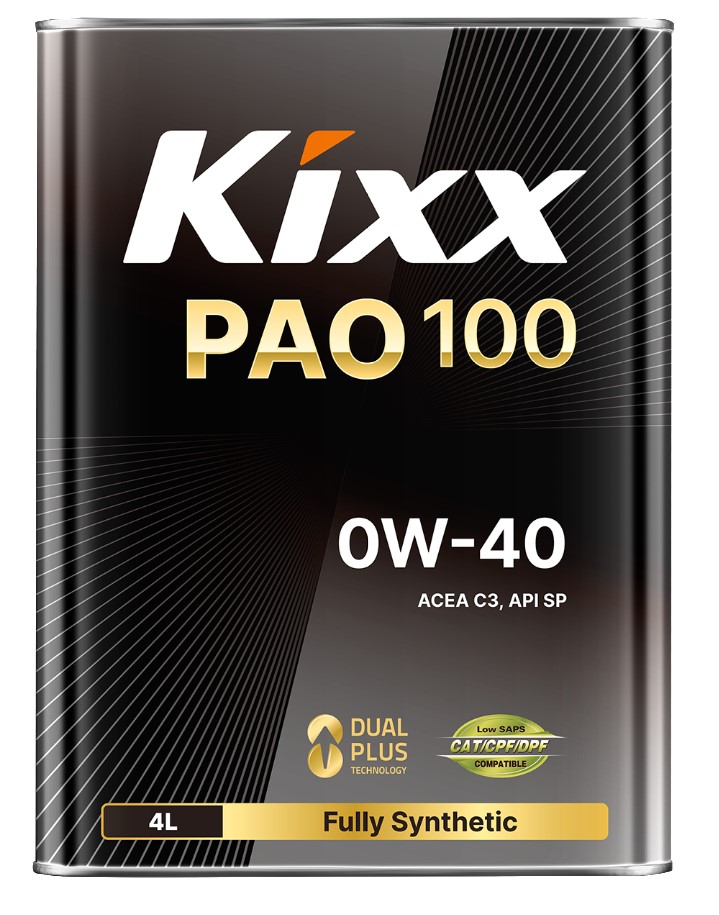 Масло моторное Kixx 0W-40 PAO100 4л синтетическое