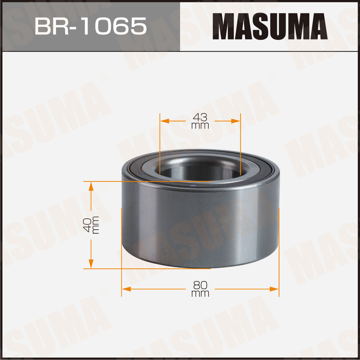 Подшипник ступицы MITSUBISHI OUTLANDER / CW5W.4WD.RUS front Masuma 