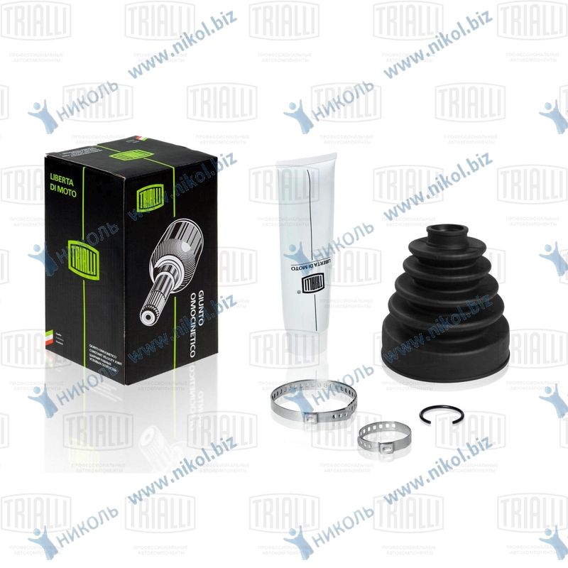 Пыльник шруса Renault Duster (10-) перед. наружный (смазка+2 хомута+кольцо) Trialli 7701209830