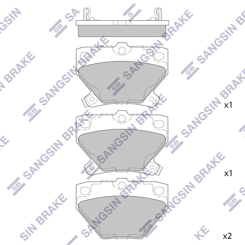 Колодки тормозные SANGSIN BRAKE Toyota Celica 99- /Corolla 01-02/Corolla Verso/Prius/Yaris