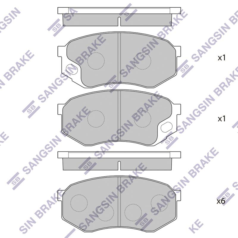 Колодки тормозные SANGSIN BRAKE MMC Canter 35 98-