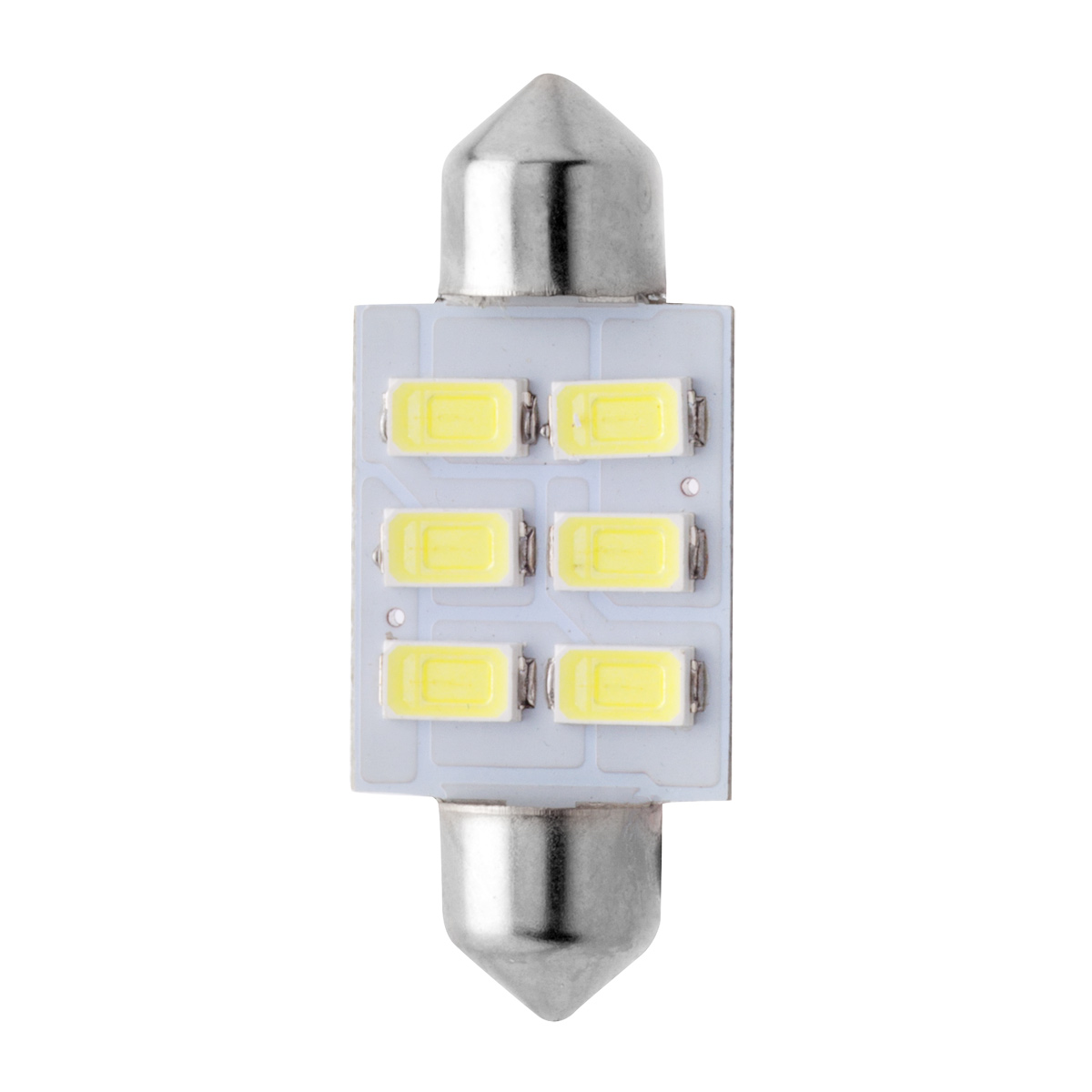 Лампа светодиодная 12V 10W салонный 36 мм белый 6 SMD Маяк 12T11x36\38-W\6SMD