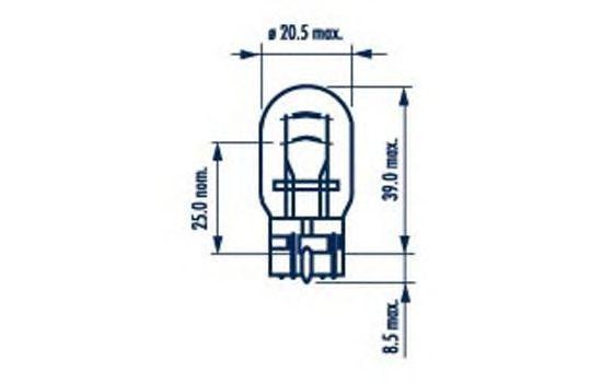 Лампа 12 В 21/5 Вт 2х-контактная без цоколя Narva 