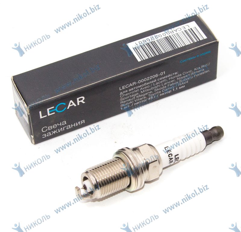 Свеча LECAR Platinum Chevrolet Aveo (05-), Lacetti (05-), Daewoo Nexia (95-16), Honda Civic (92-01), Kia Spectra (00-11)