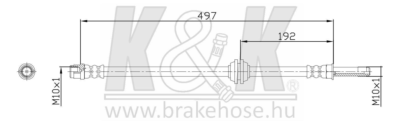 Шланг тормозной MERCEDES-BENZ VIANO (W639) 2003- передний \ FT0275 K&K