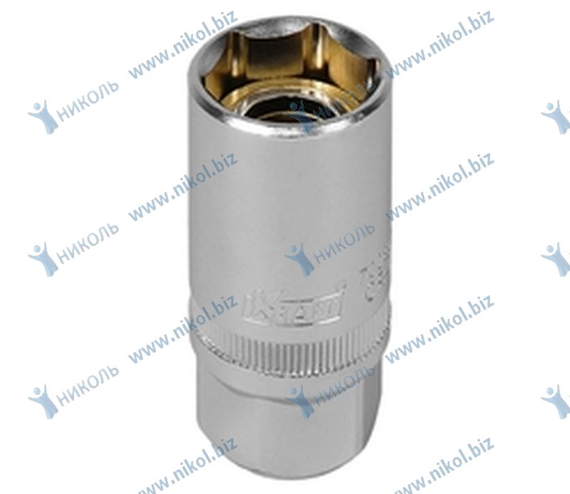 Головка свечная 1/2" DR глубокая с магнитом Kraft