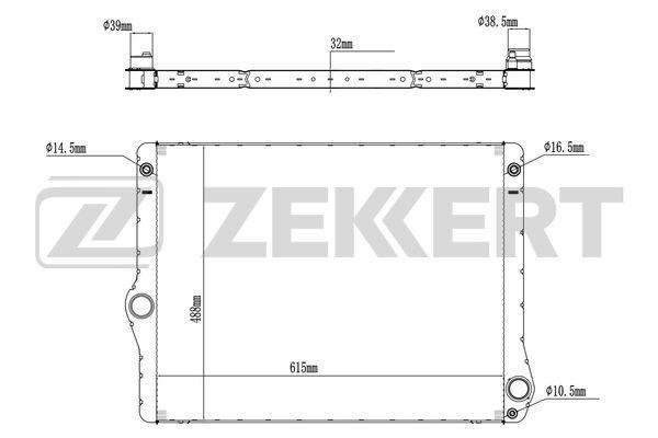 Радиатор ZEKKERT MK1024 BMW 5 (F10, F11) 09-, 7 (F01-F04) 10-