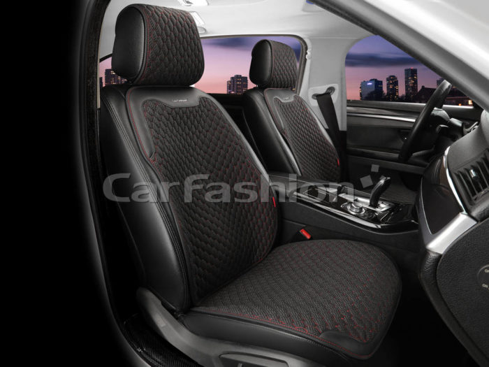 Накидка на сиденье CarFashion TERRA FRONT 2D черный/черныйкрасный