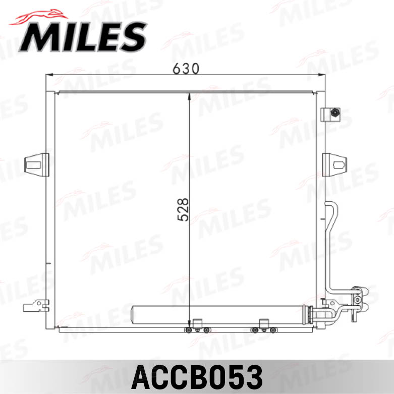 Радиатор кондиционера MILES MB W164 2.8-6.3/2.8TD/3.2TD 06-