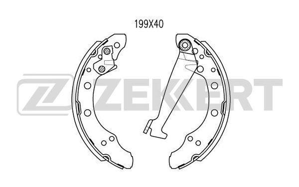Колодки тормозные Audi 80 V 86-; Skoda Fabia (6Y) 99-; VW Passat III 88- задние барабанные Zekkert BK4018
