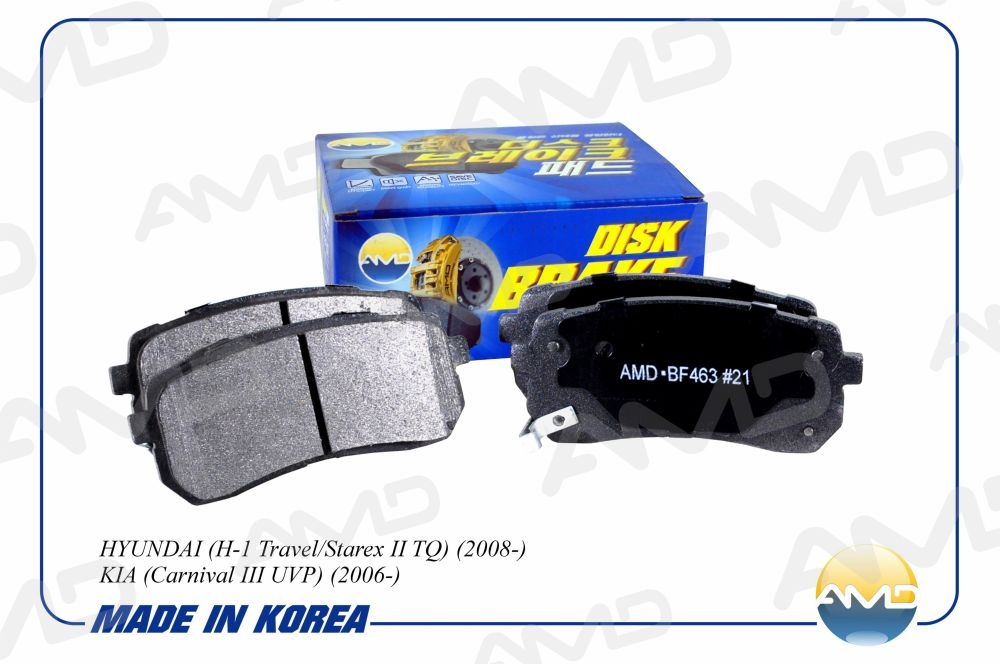 Колодка дискового тормоза 58302-4HA50 / AMD.BF463 (задняя) / HYUNDAI (H-1 Travel/Starex II TQ) (2008-) KIA (Carnival III UVP) (2006-)