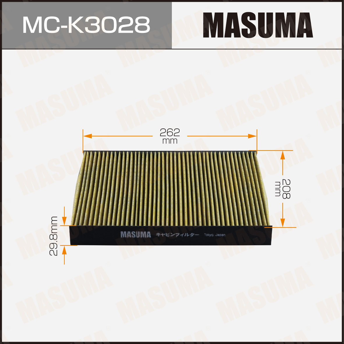Фильтр салона AC11004 Masuma