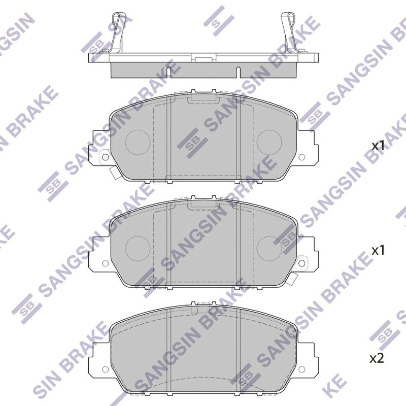 Колодки тормозные Honda Accord 13- передние SANGSIN BRAKE