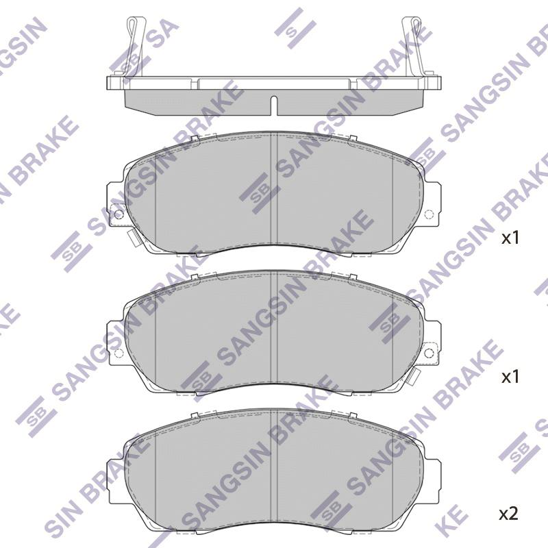 Колодки тормозные Honda CR-V (RE) 06-12; Haval F7x 19-, F7 19-, H6 Coupe 15- передние
