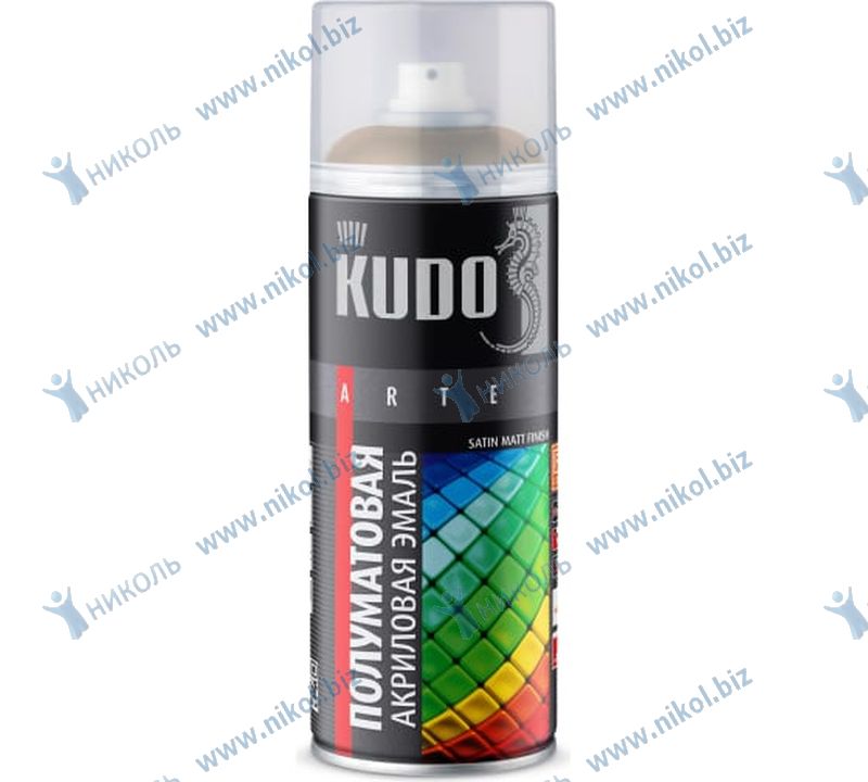 Краска аэроз коричневая (RAL 8017) KUDO (520мл) акрил