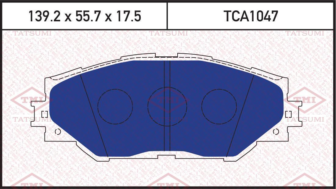 Колодки тормозные TATSUMI TOYOTA RAV4/Corolla/Auris 05->