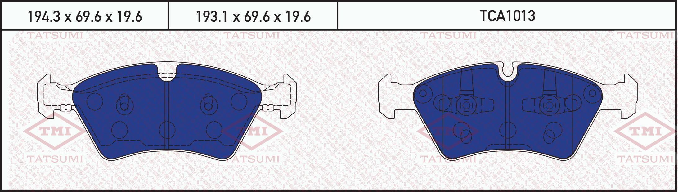 Колодки тормозные MB W164 (ML), X164 (GL), W211, W251 04- передние TATSUMI