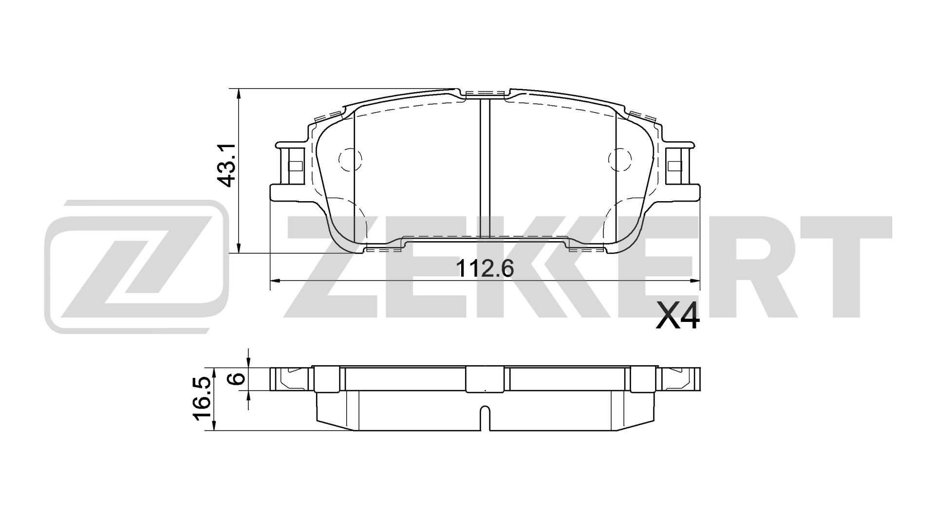 Колодки торм. диск. задн. Toyota Noah (R80) 14- Voxy (R80) 14-  Esquire (R85) 14-
