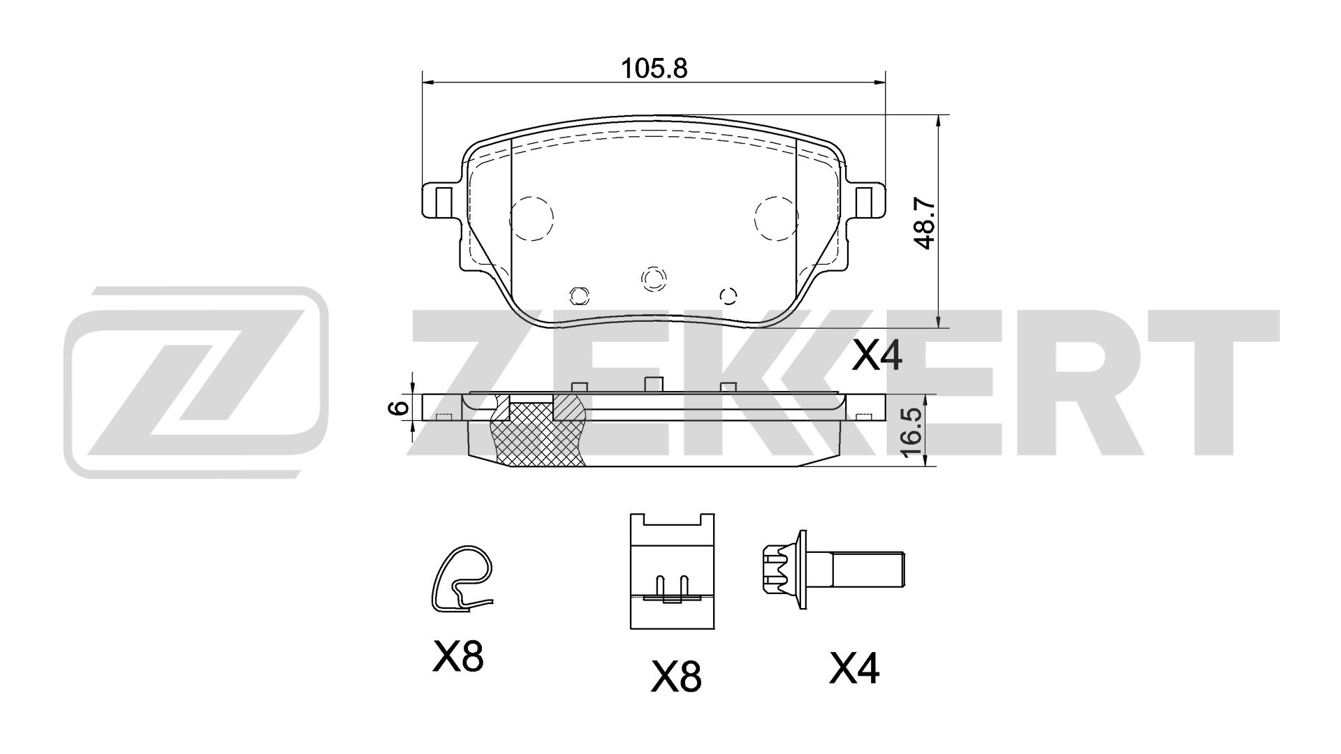 Колодки торм. диск. задн. MB A-Class (W177 V177) 18- B-Class (W247) 18- CLA (C118 X118 H247) 19