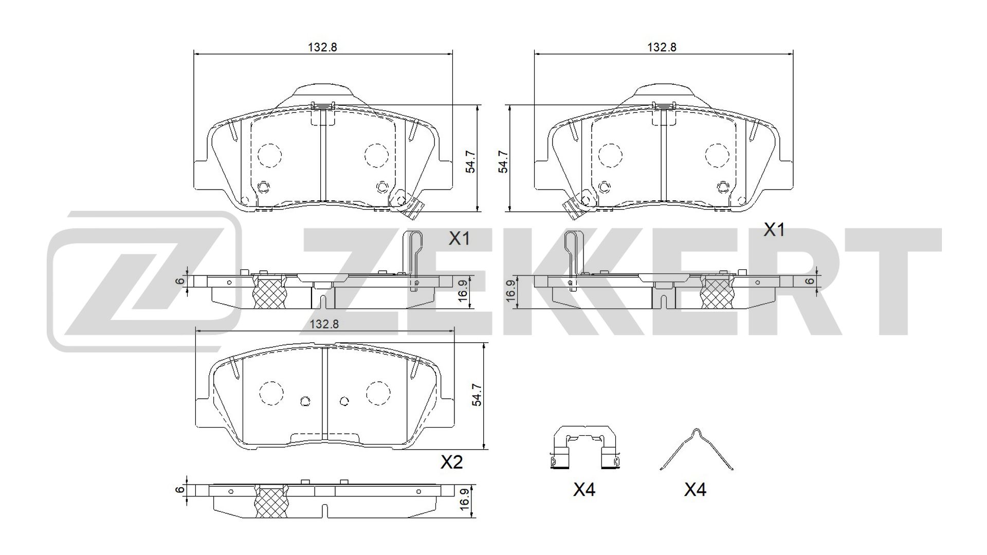 Колодки торм. диск. передн. Geely Atlas 18- Atlas Pro 19-