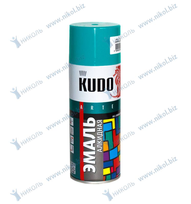 Краска аэроз голубая бирюзовая KUDO (520мл)