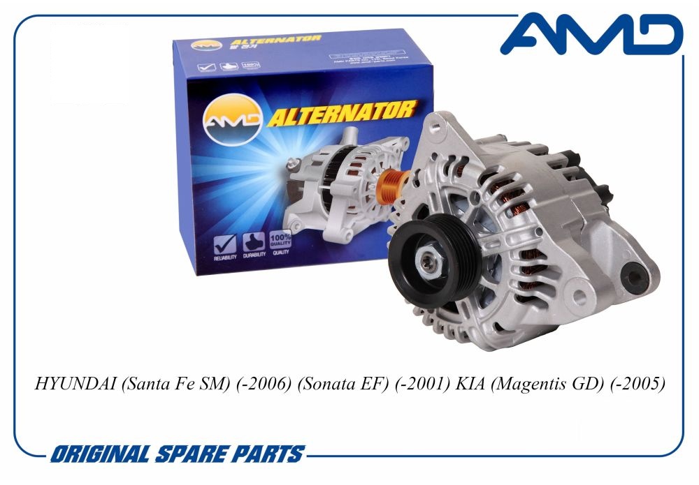 Генератор Hyundai Tucson 04- Santa Fe 00-; KIA Sportage 04- 2.7i \ AMD AMD.EL149