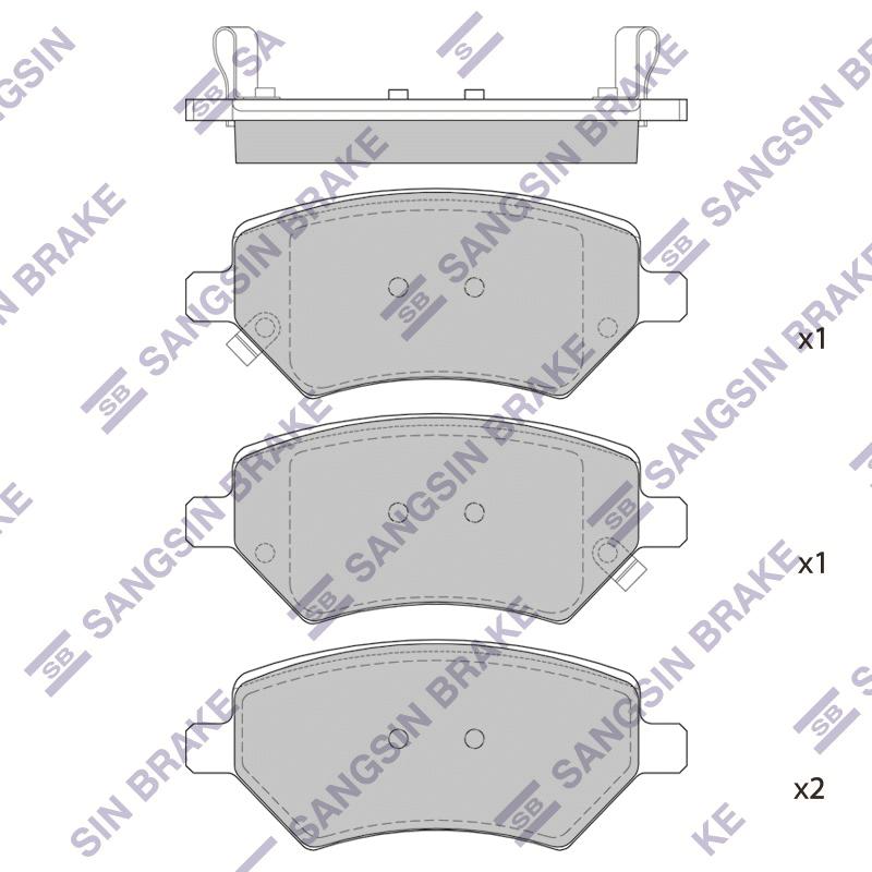 Колодки тормозные SANGSIN BRAKE CHERY QIYUN 3 12- (D1674)