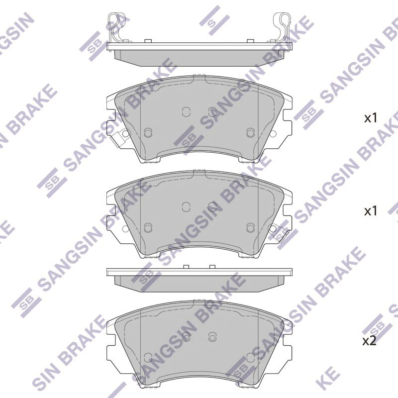 Колодки тормозные SANGSIN BRAKE OPEL ZAFIRA 2011- /INSIGNIA 1.8 17" пер