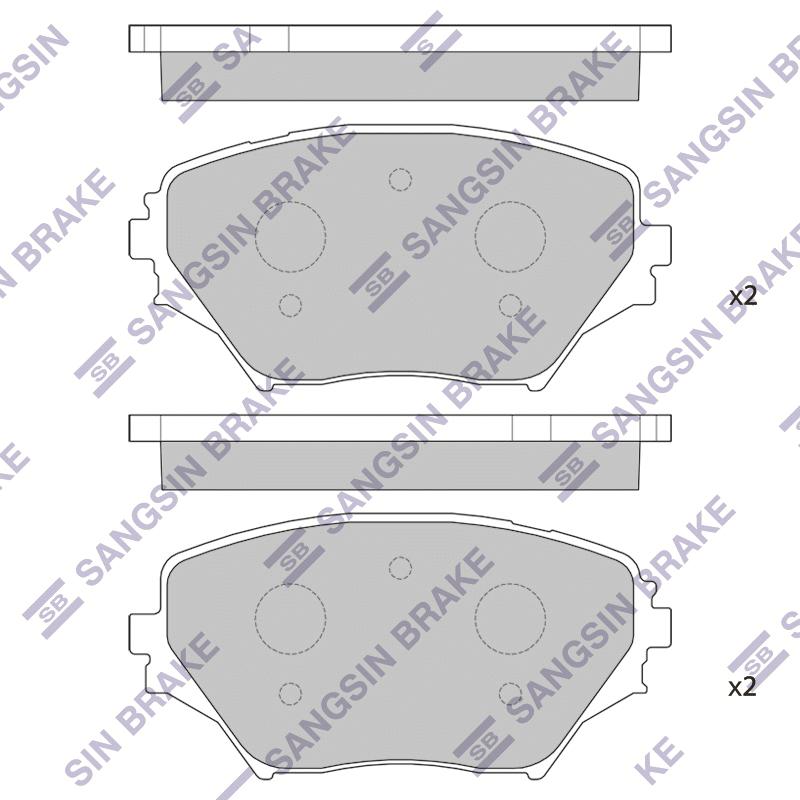 Колодки тормозные SANGSIN BRAKE Toyota RAV4 00-