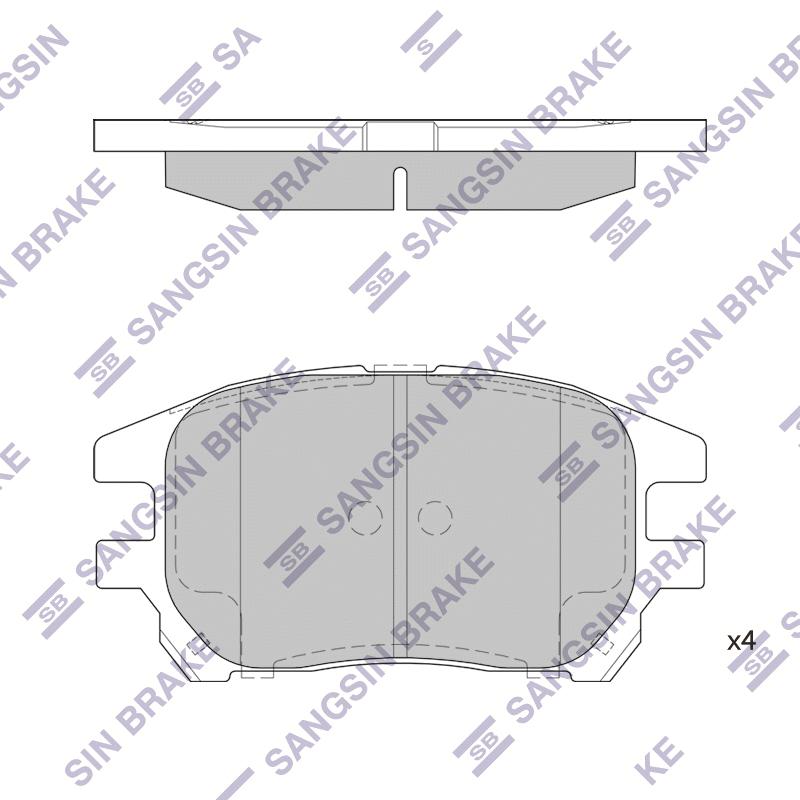 Колодки тормозные SANGSIN BRAKE LEXUS RX300 (MCU15) 00-03 (D930)