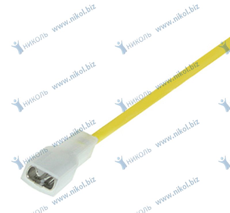 клемма 6.3 mm (мама) с проводами изолированная, лу