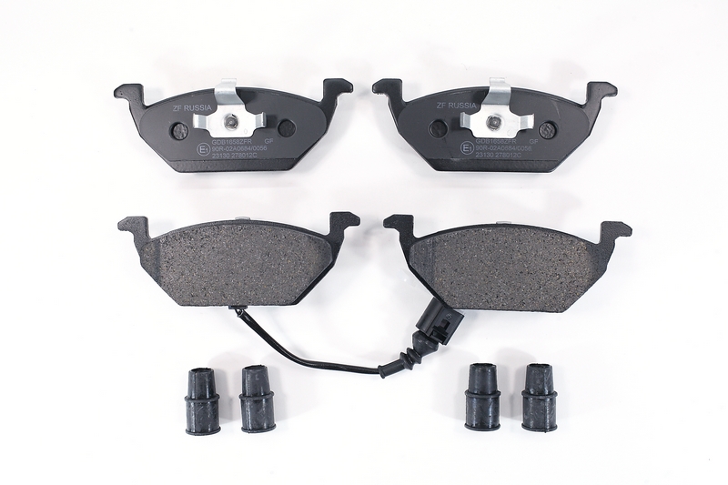 Колодки тормозные VAG Golf 97-05, Polo (RUS), Fabia 99-, Octavia 96- передние (с датчиком) \ GDB1658 ZFR