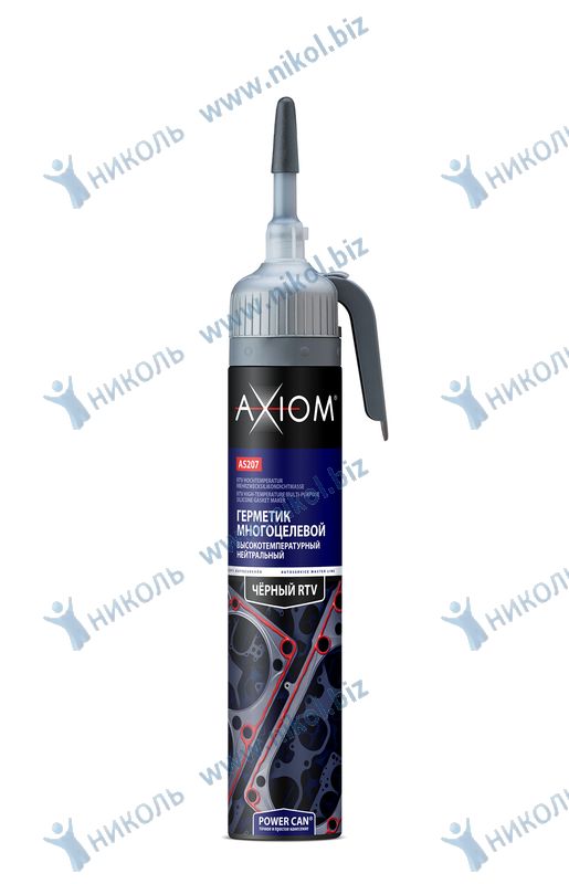 Герметик AXIOM высокотемп. черный (200мл) автоподача