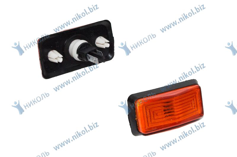 Повторитель поворота боковой 2105 желтый с/л с прокладкой