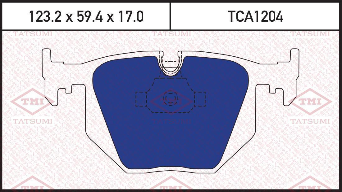Колодки тормозные BMW 3 (E46) 99-, 7 (E38) 94-, X3 (E83) 04-, X5 (E53) 00- задние TATSUMI