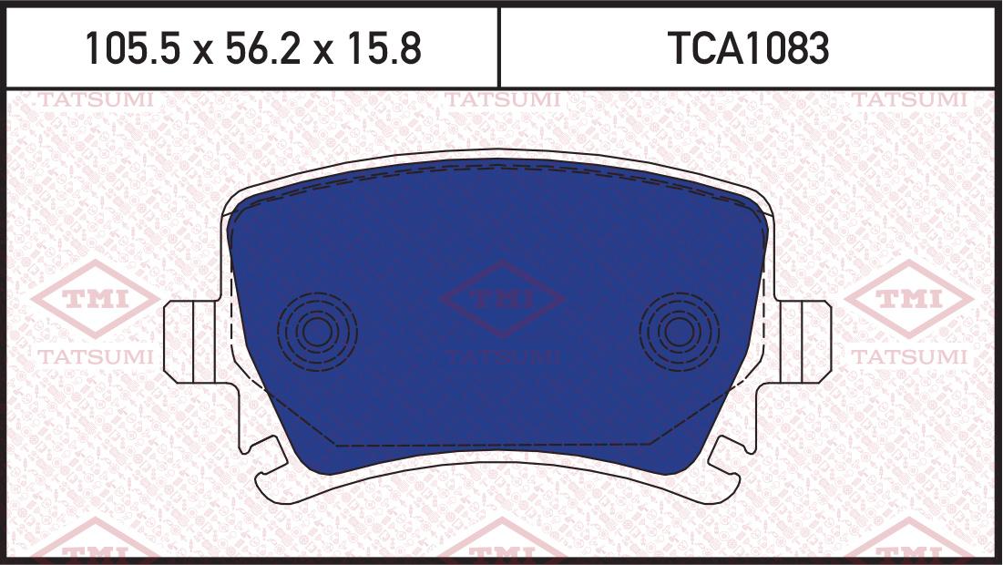 Колодки тормозные TATSUMI AUDI A3 03->VW Touran 03->
