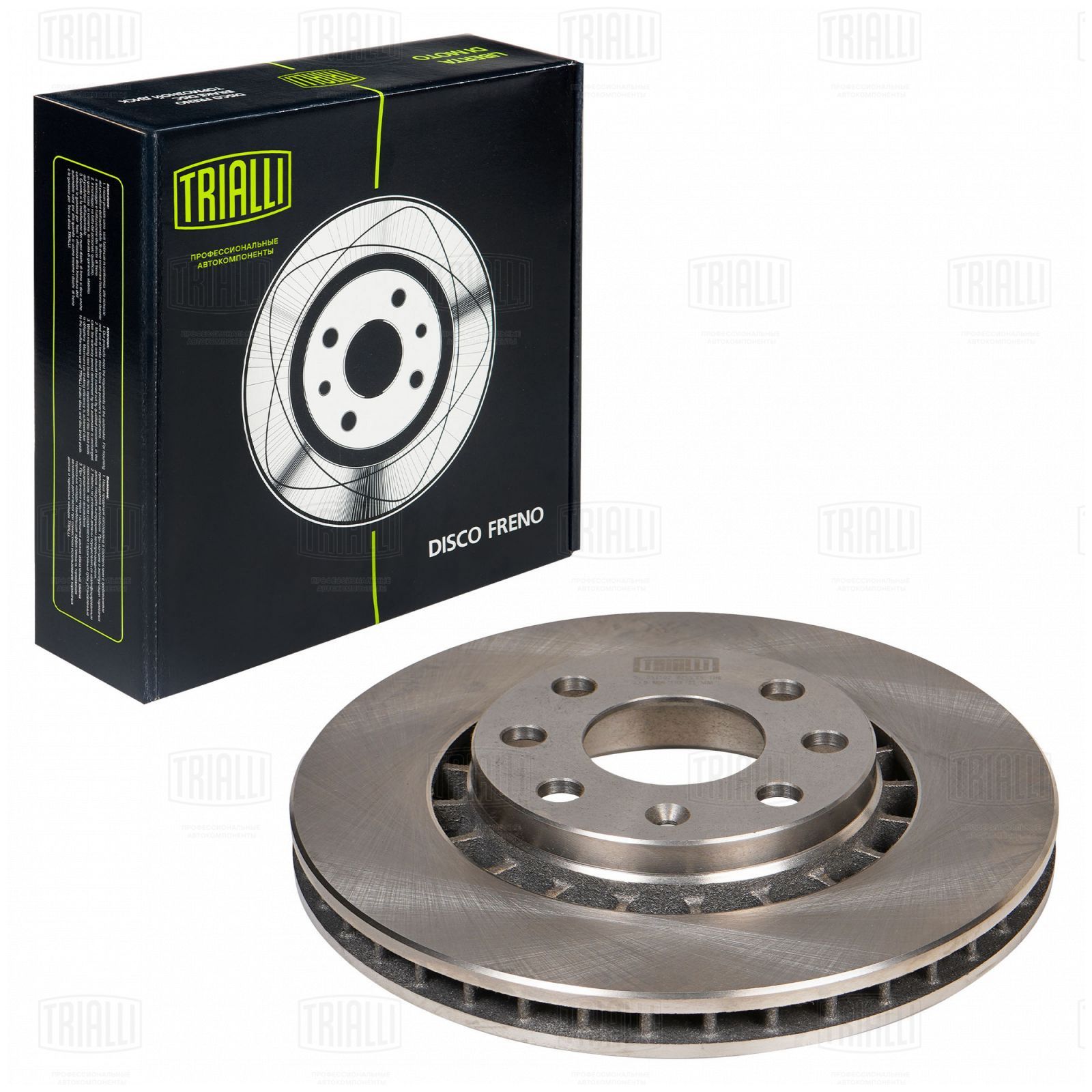 Диск тормозной Daewoo Nexia DOHC, Chevrolet Lanos; Opel Astra F, Vectra A, B передний R14" Trialli