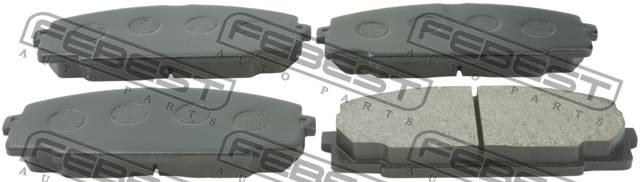 Колодки тормозные Toyota Hiace 2.0-2.7 84- передние \ FEBEST 0101-KLH12F
