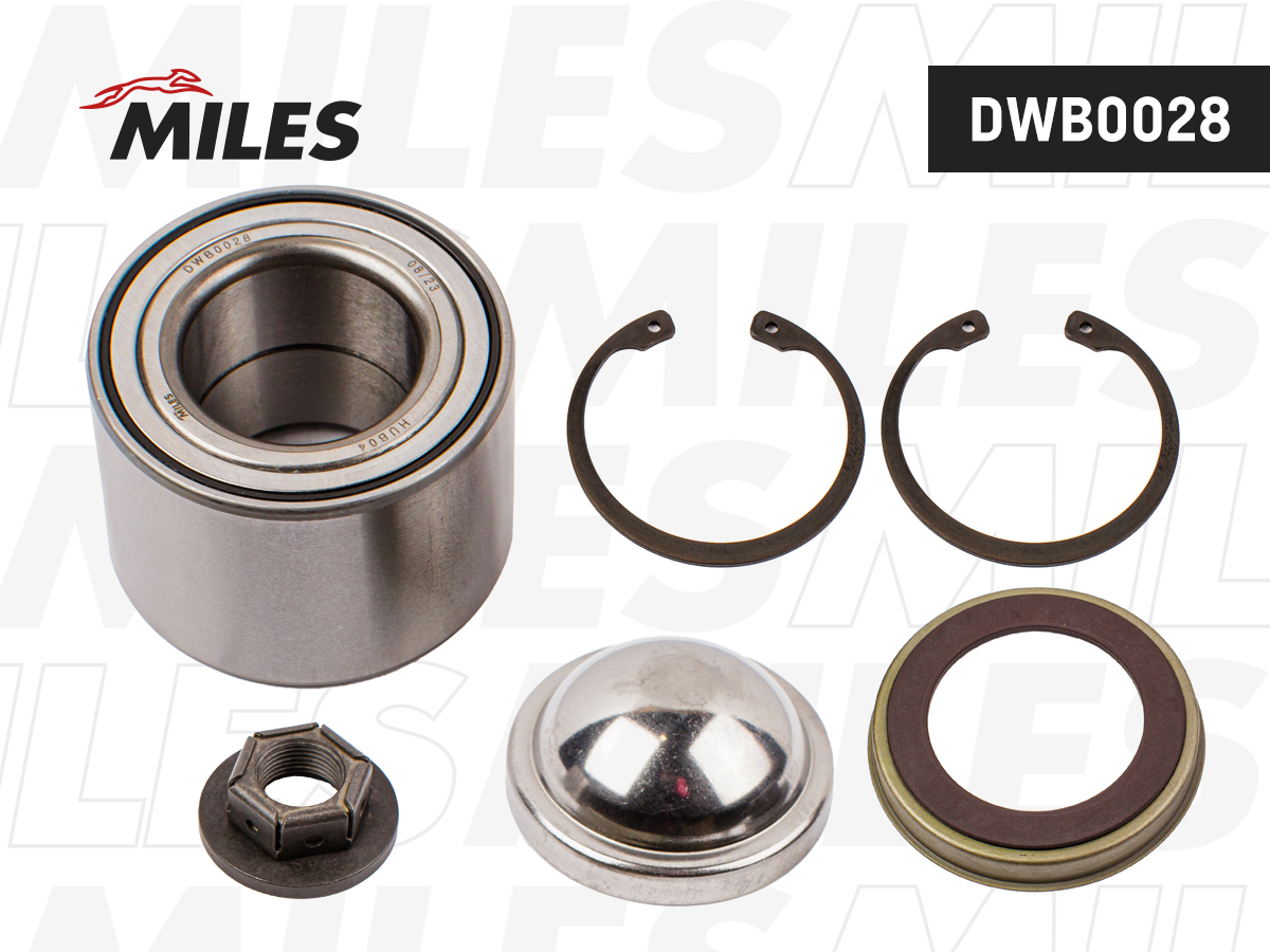 Подшипник ступицы Ford Focus I 98-04, Fusion 02-. Fiesta V 01- задней (+ABS) MILES