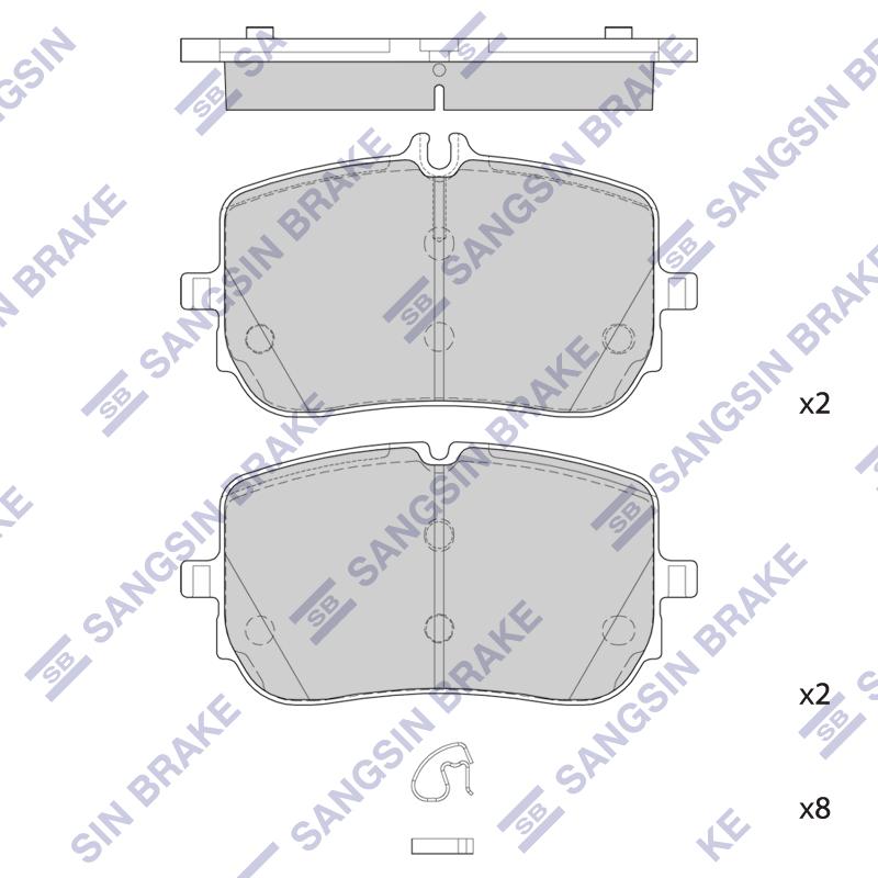 Колодки тормозные MB W177, W247, GLA H247 пер SANGSIN BRAKE